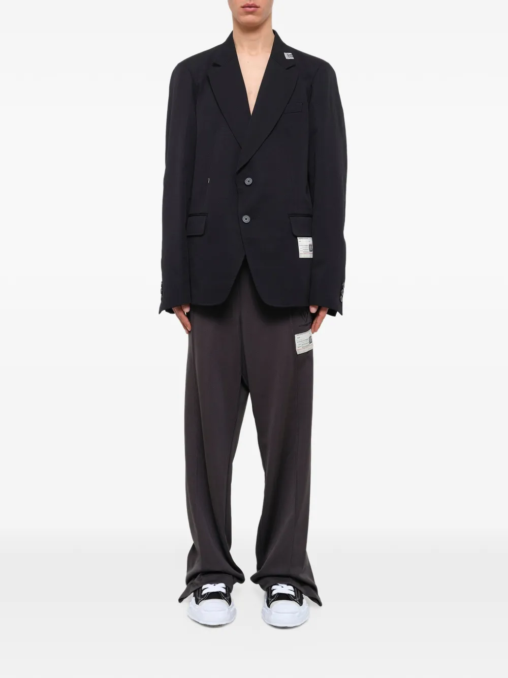 Maison MIHARA YASUHIRO switch front tailored jacket Zwart