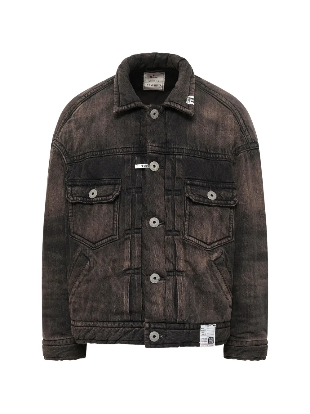 Maison MIHARA YASUHIRO puffer denim jacket Zwart