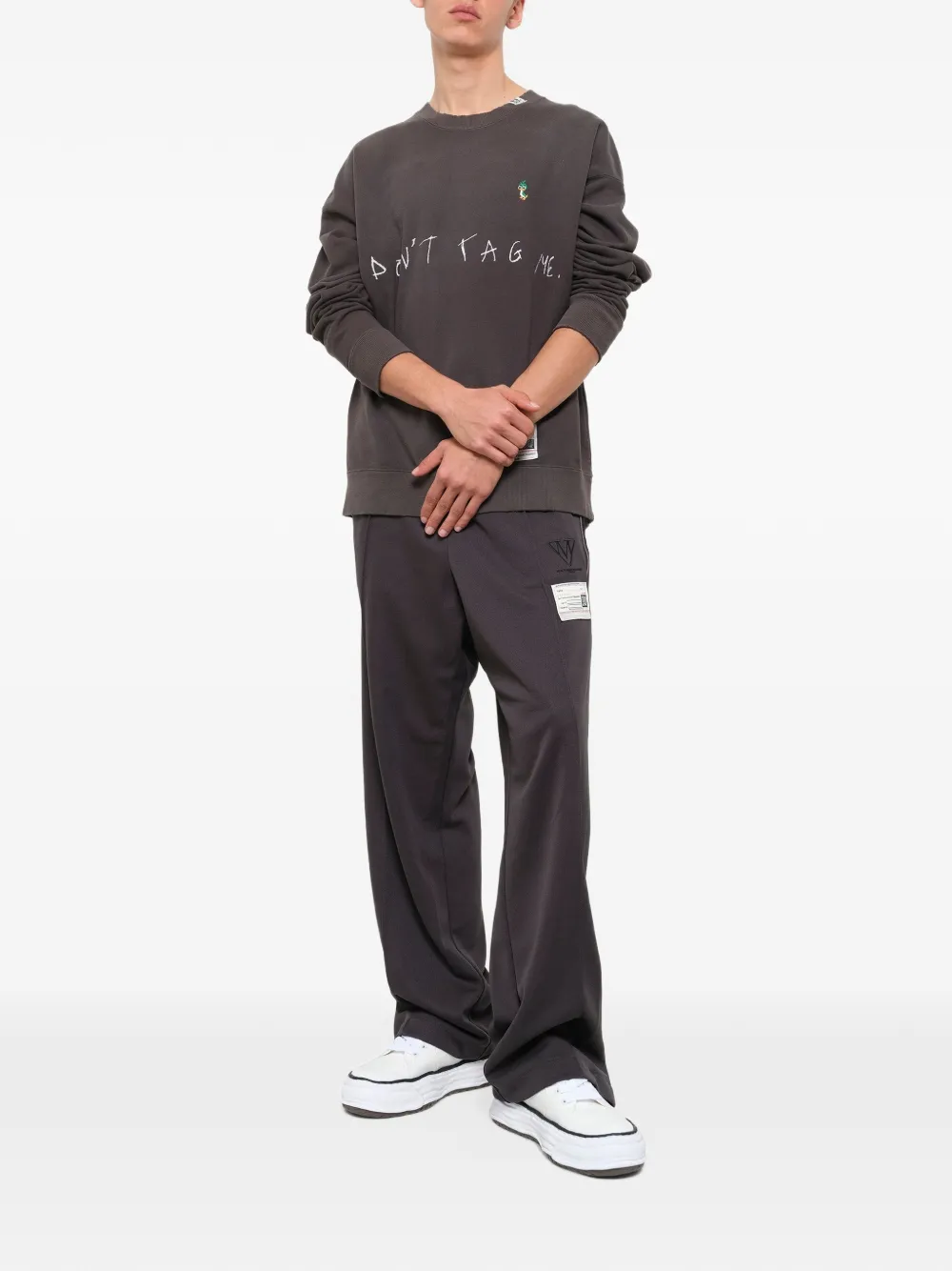 Maison MIHARA YASUHIRO Don't Tag Me. printed sweatshirt Zwart