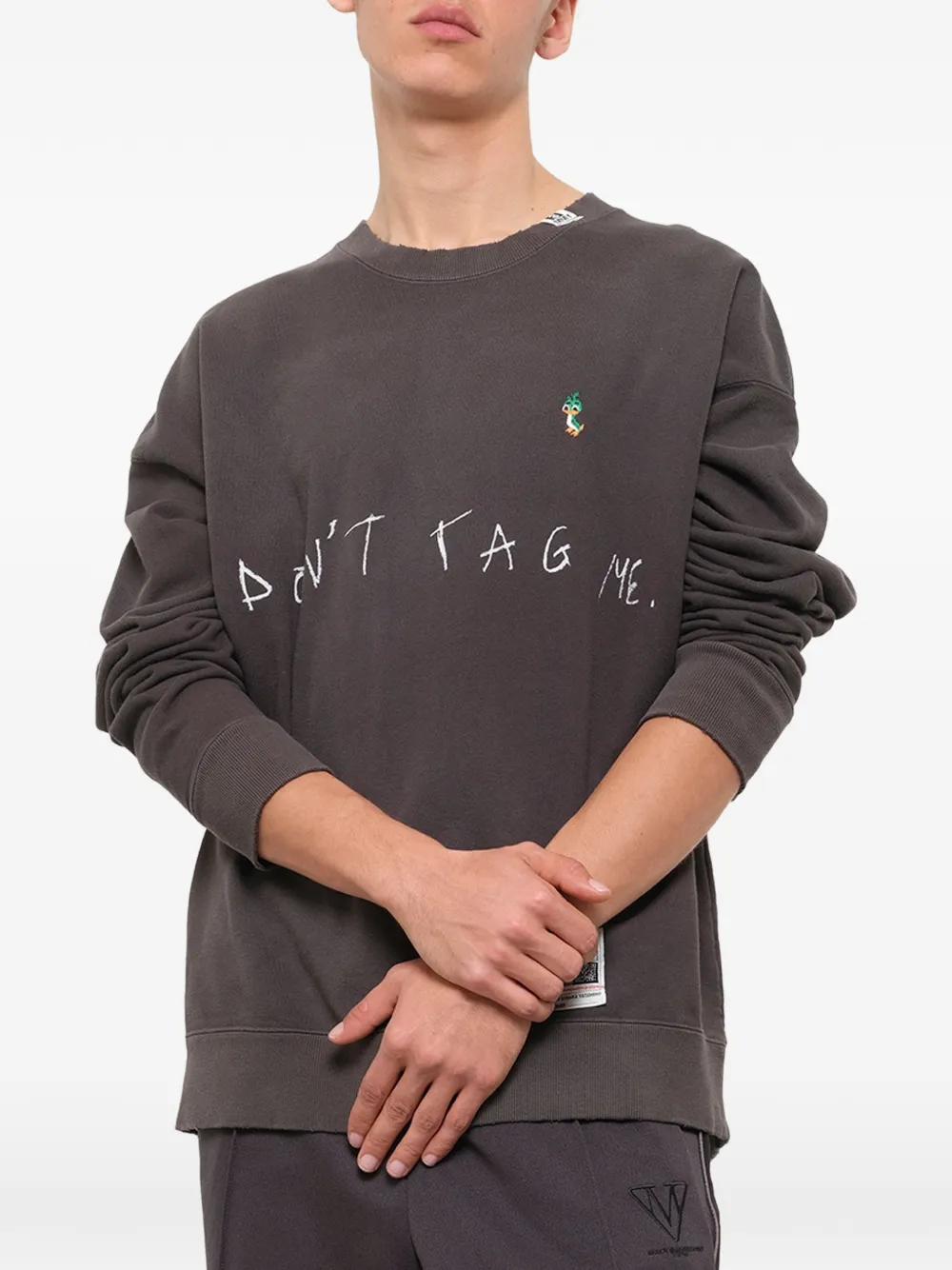 Maison MIHARA YASUHIRO Don't Tag Me. printed sweatshirt Zwart