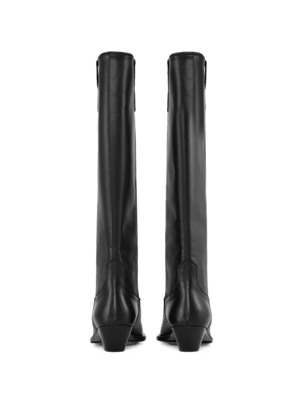 Notabene Antoinette leather knee-high cowboy boots Zwart