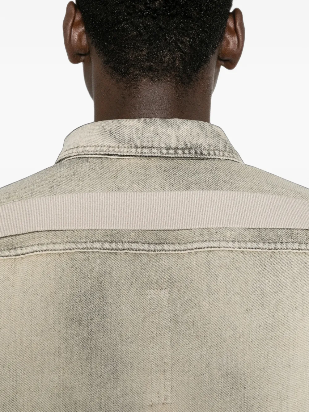 Rick Owens DRKSHDW washed-effect denim jacket Grijs