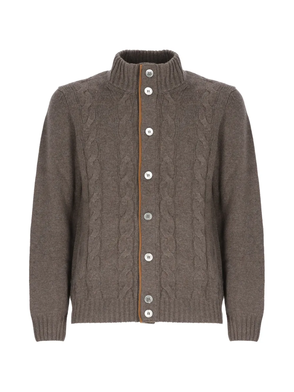 Della Ciana cable-knit button-up cardigan - Marrone