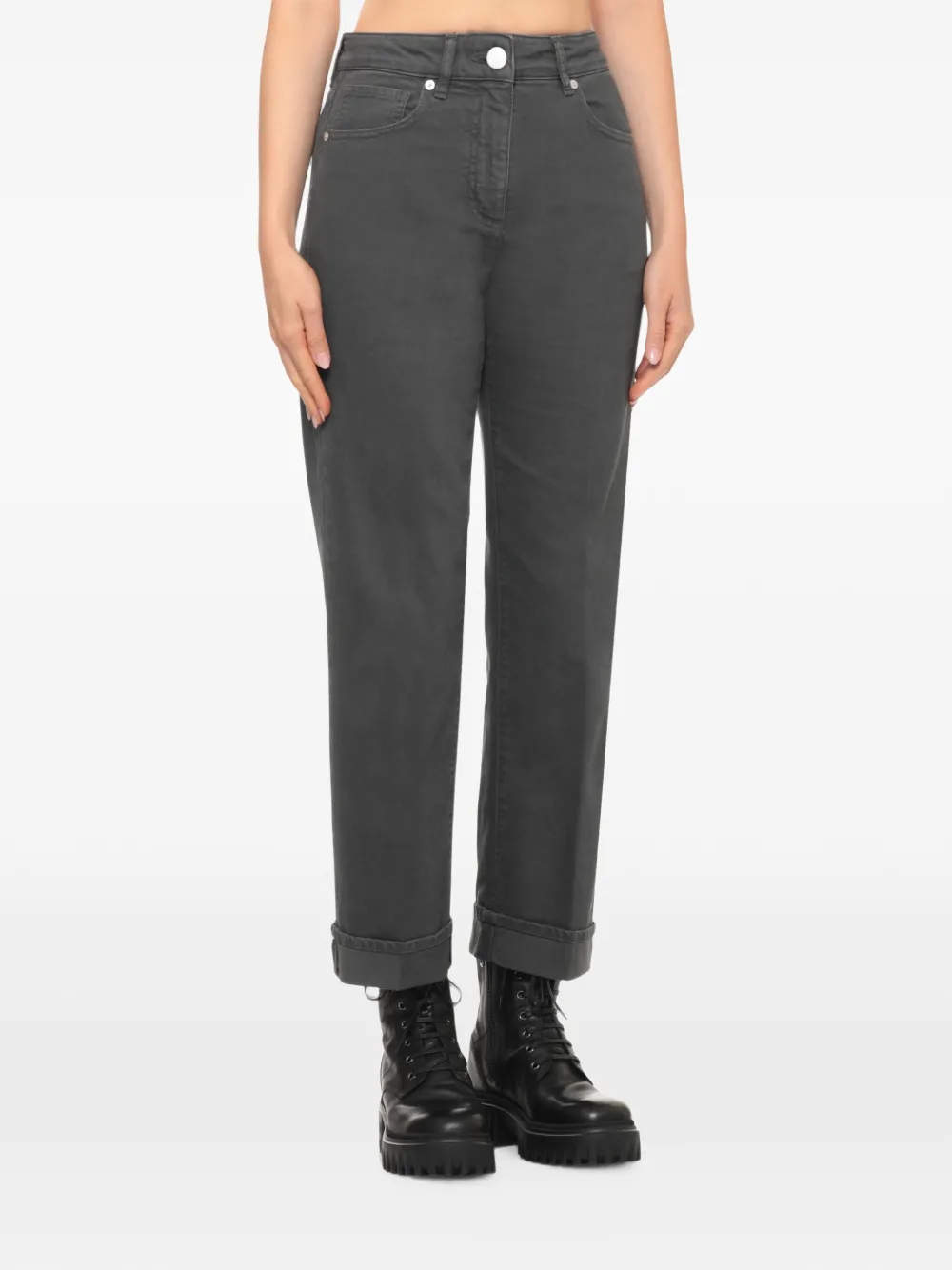 Peserico Jeans met omgeslagen pijpen Grijs