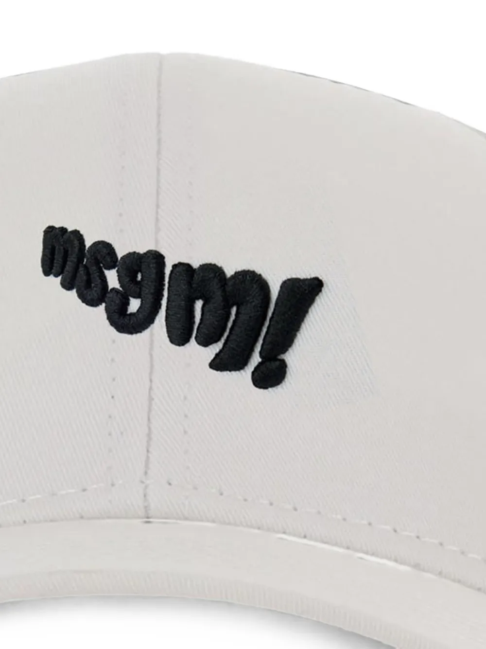 MSGM Kids Katoenen pet met geborduurd logo Wit