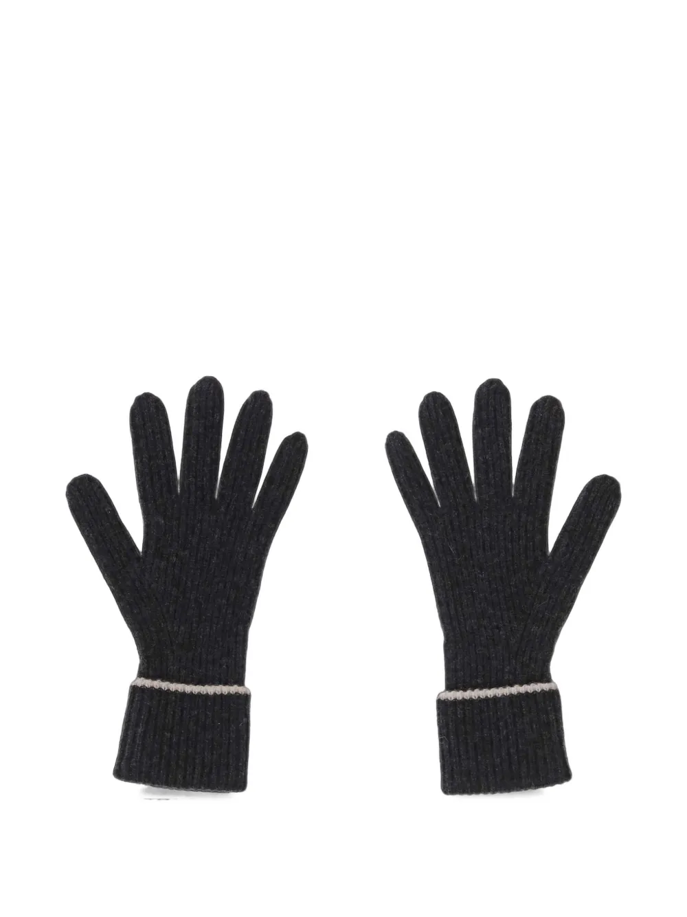 Arch4 Ribbed Cashmere Gloves in Grey, view 2