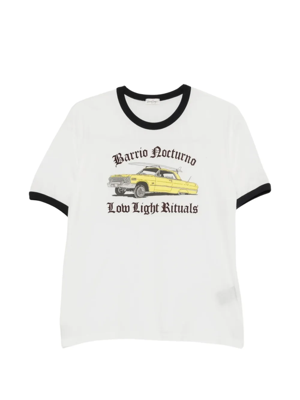Second/Layer Barrio Nocturno graphic-print ringer T-shirt - Bianco