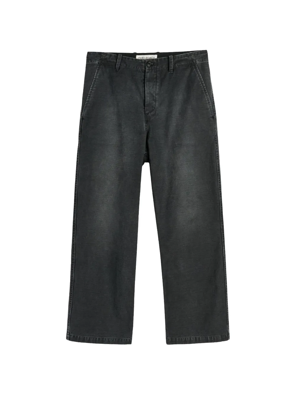 OUR LEGACY Rig faded-effect sateen trousers