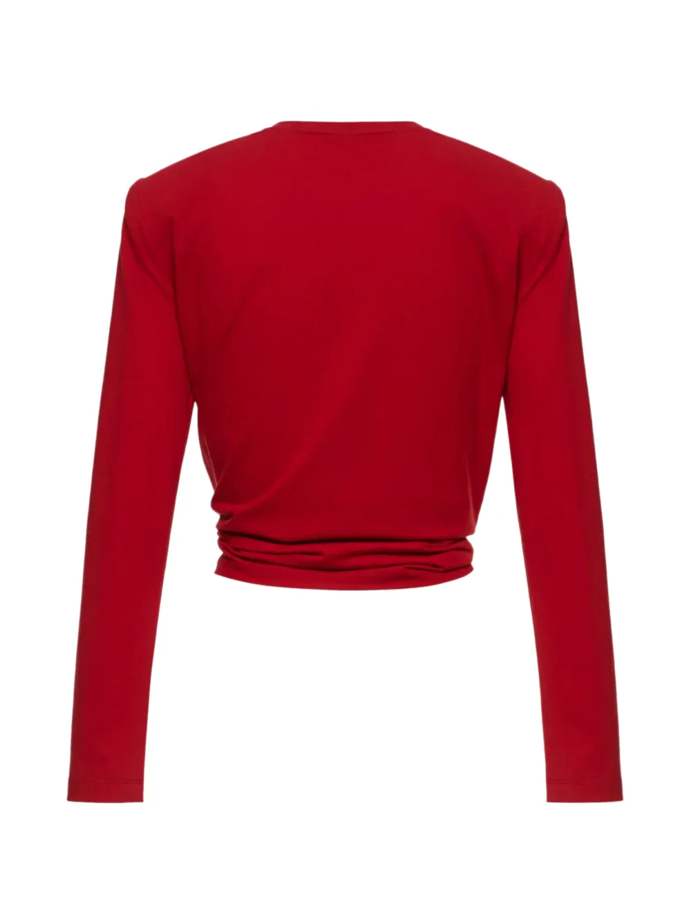 Magda Butrym twisted-detail cropped blouse Rood