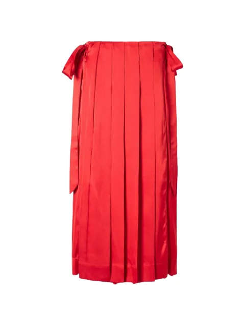 Simone Rocha pleated bow-detail midi skirt