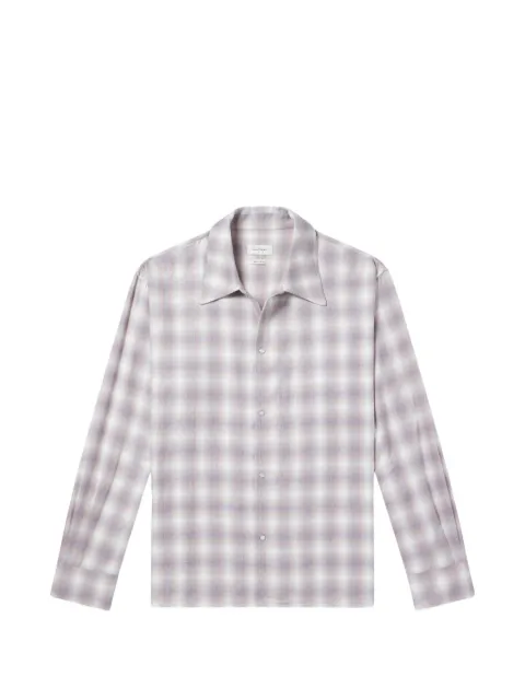 Second/Layer check-pattern long-sleeve shirt