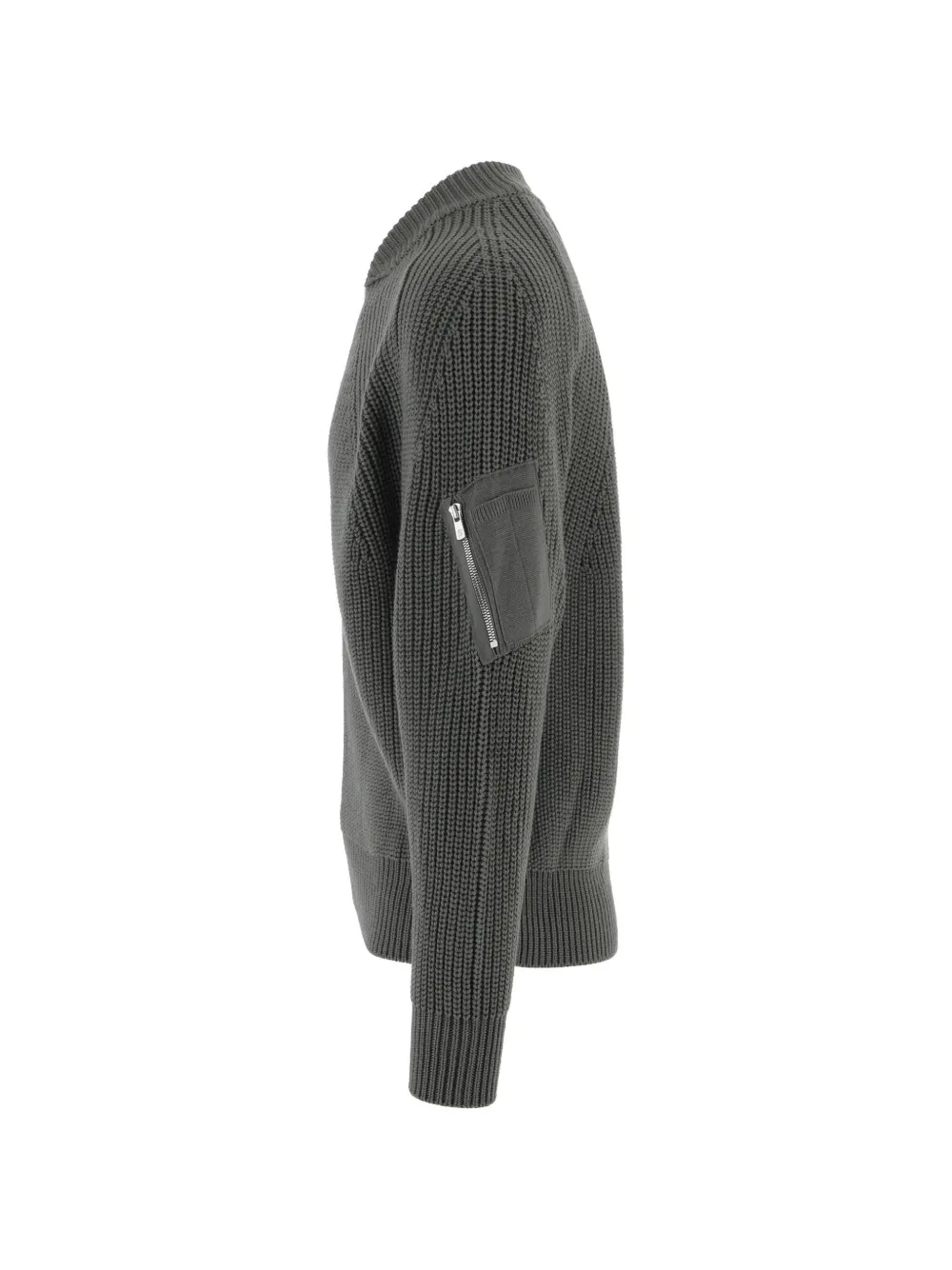 Comme des Garçons Homme Ribgebreid vest met mouwzak Groen