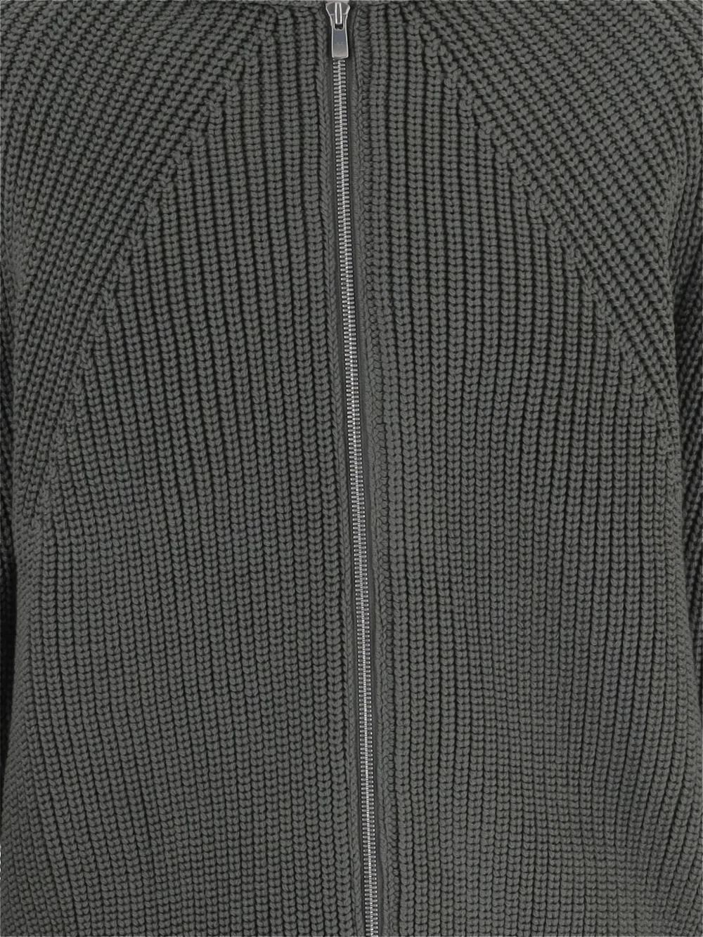 Comme des Garçons Homme Ribgebreid vest met mouwzak Groen