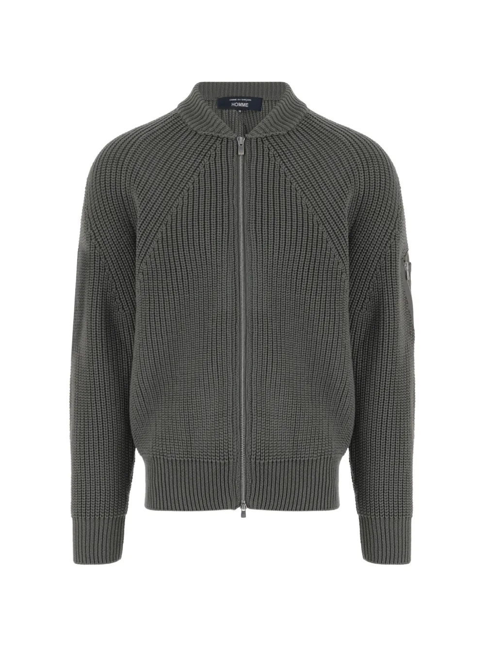 Comme des Garçons Homme ribbed-knit sleeve-pocket cardigan