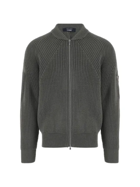 Comme des Garçons Homme ribbed-knit sleeve-pocket cardigan