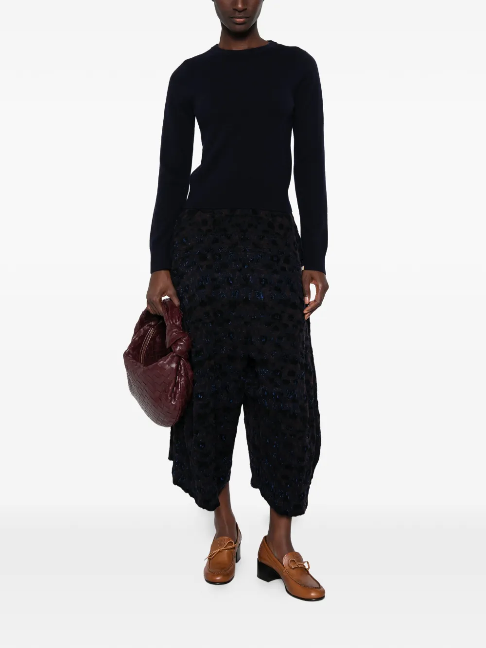 extreme cashmere February fijngebreide trui met ronde hals Blauw