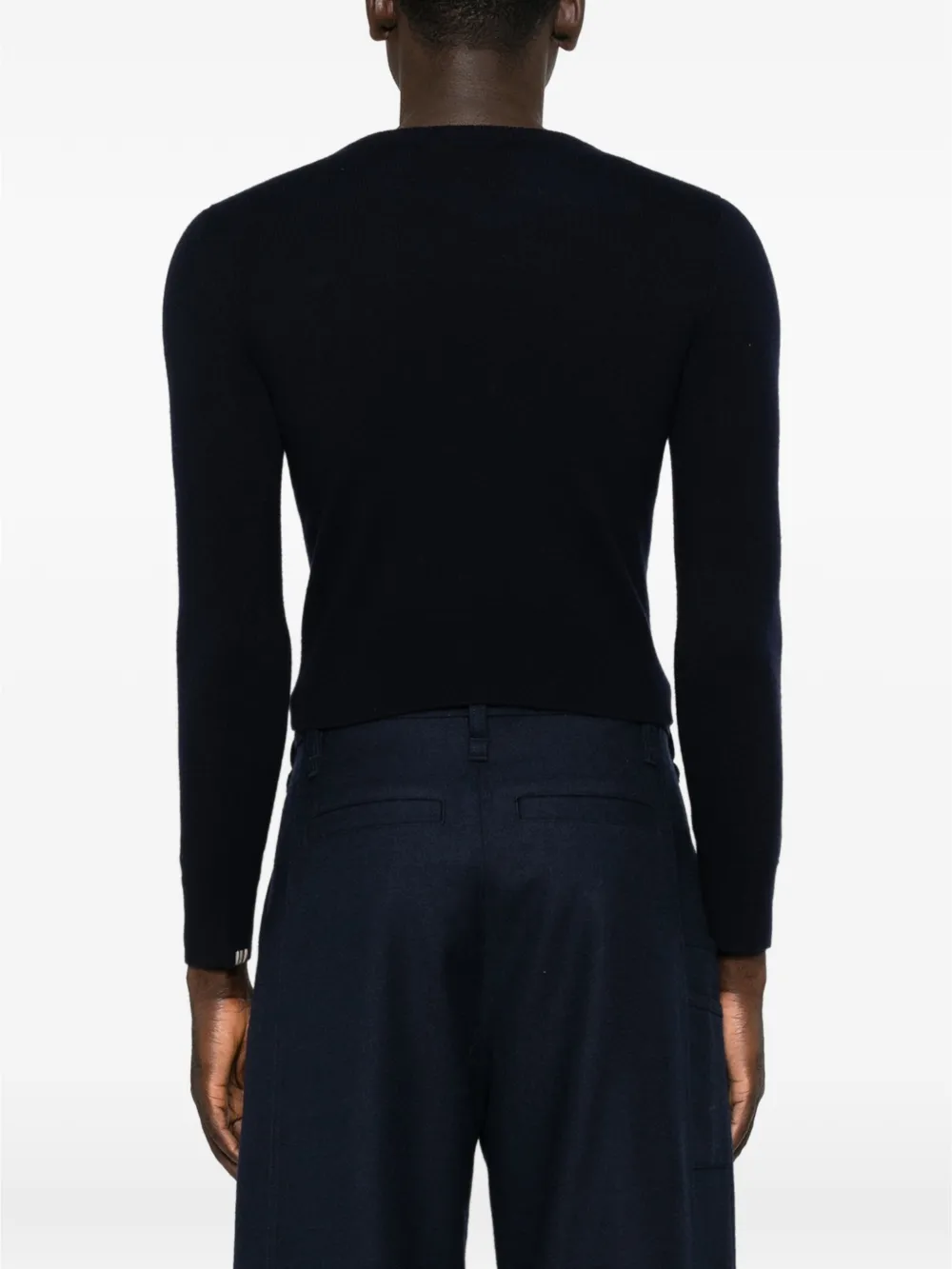 extreme cashmere February fijngebreide trui met ronde hals Blauw