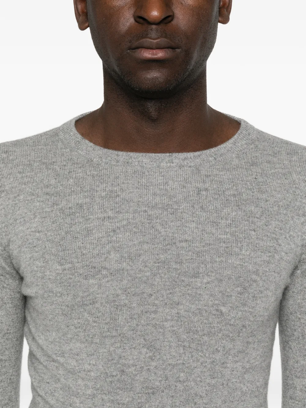 extreme cashmere Trui met hoge hals en lange mouwen Grijs