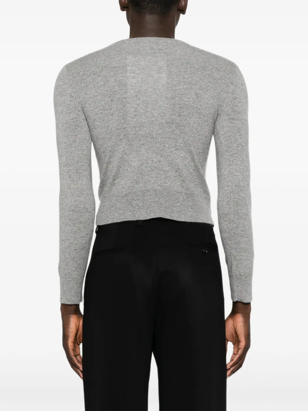 extreme cashmere Trui met hoge hals en lange mouwen Grijs