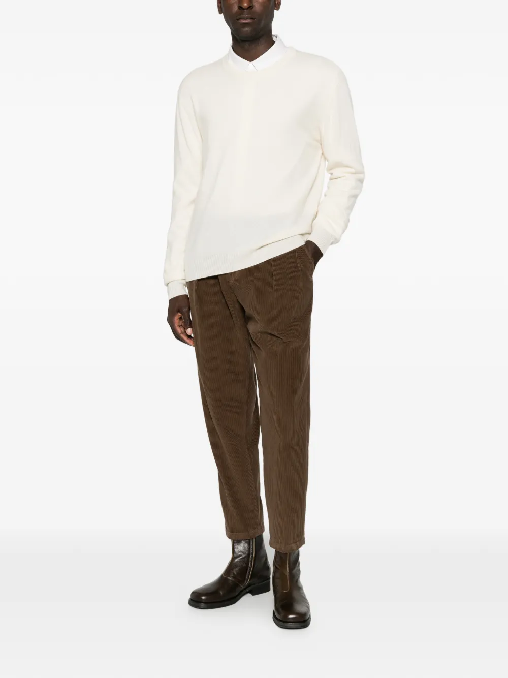 extreme cashmere Bis kasjmier trui met ronde hals Beige