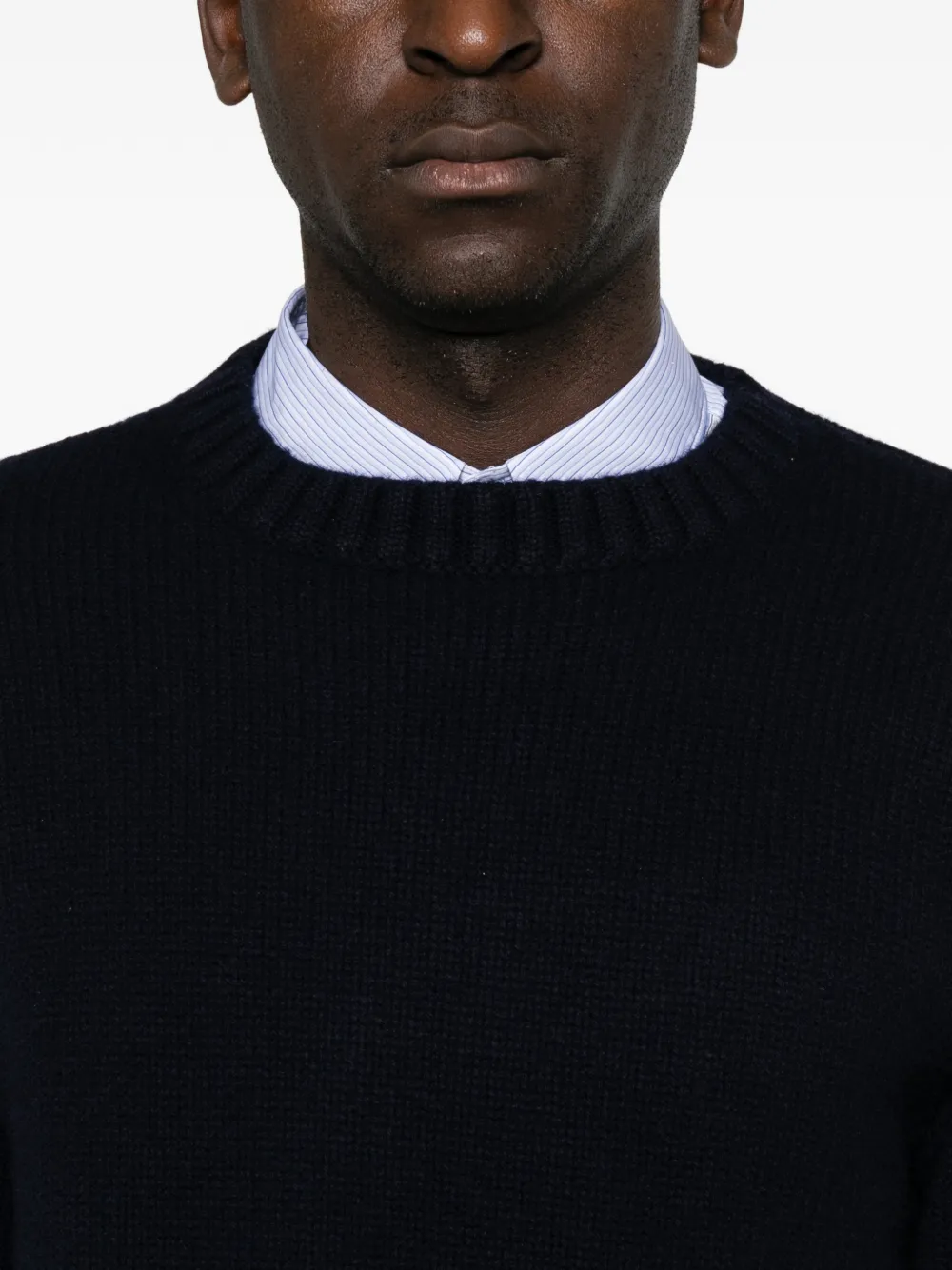 extreme cashmere Oldie trui met verlaagde schouders Blauw