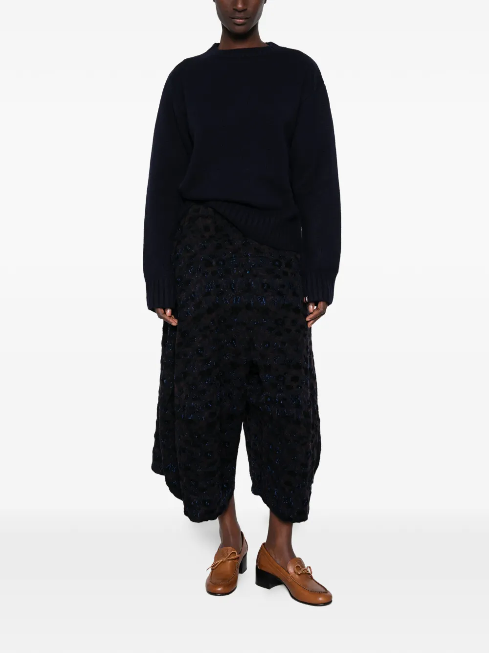 extreme cashmere Oldie trui met verlaagde schouders Blauw