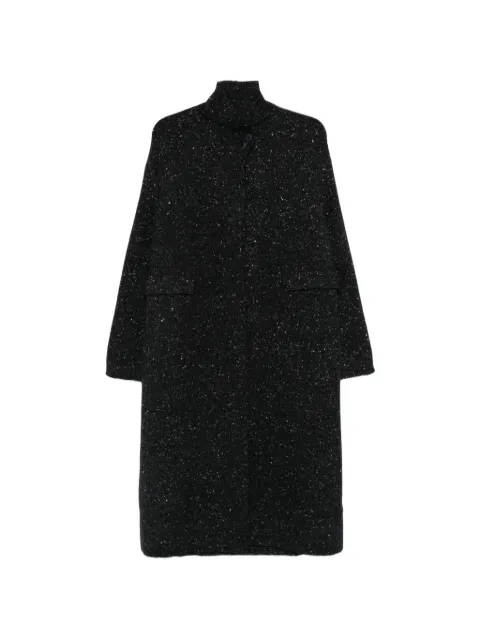 Boboutic mélange high-neck coat