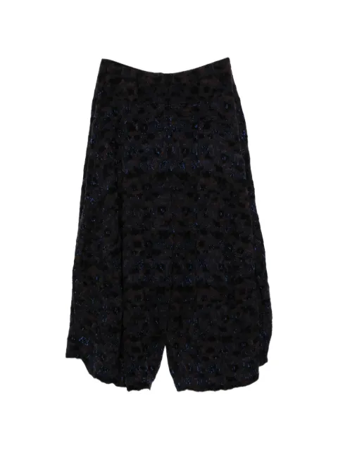 Boboutic patterned flared cropped trousers
