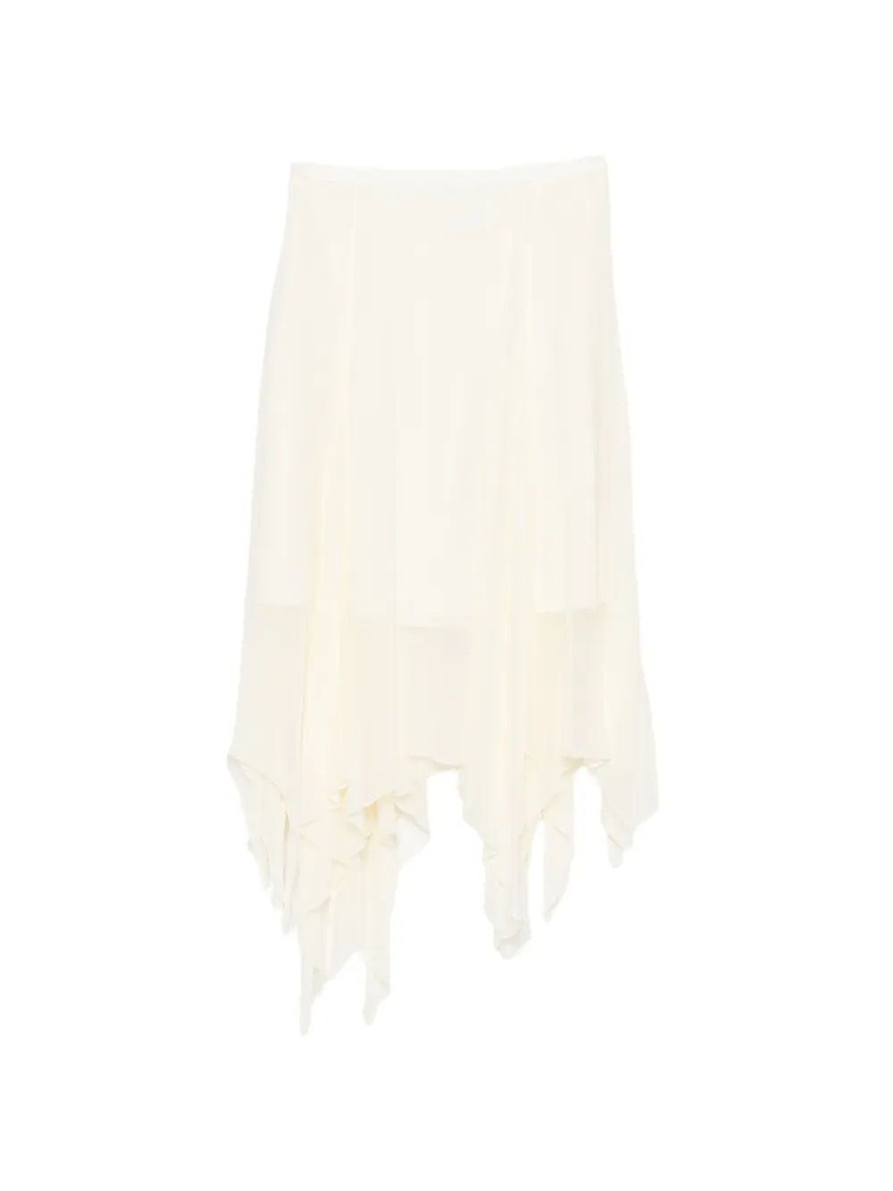 Eleh handkerchief-hem ruffled skirt - Nude