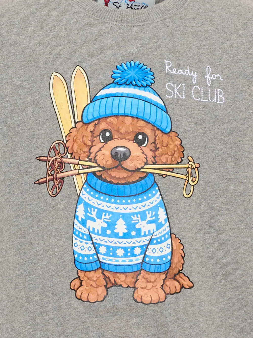 MC2 Saint Barth Kids Sweater met grafische print Grijs