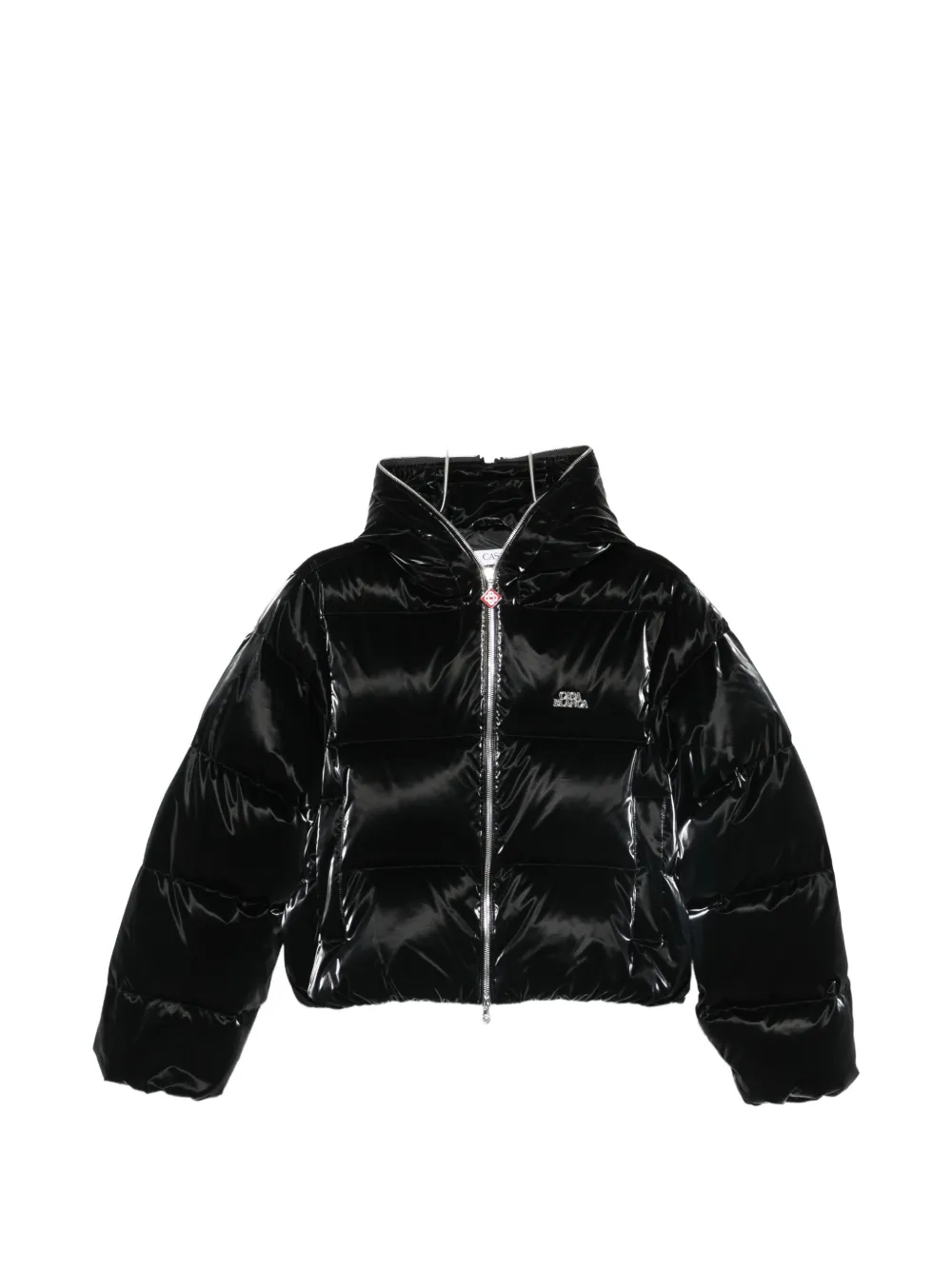 Casablanca quilted hooded jacket - Schwarz
