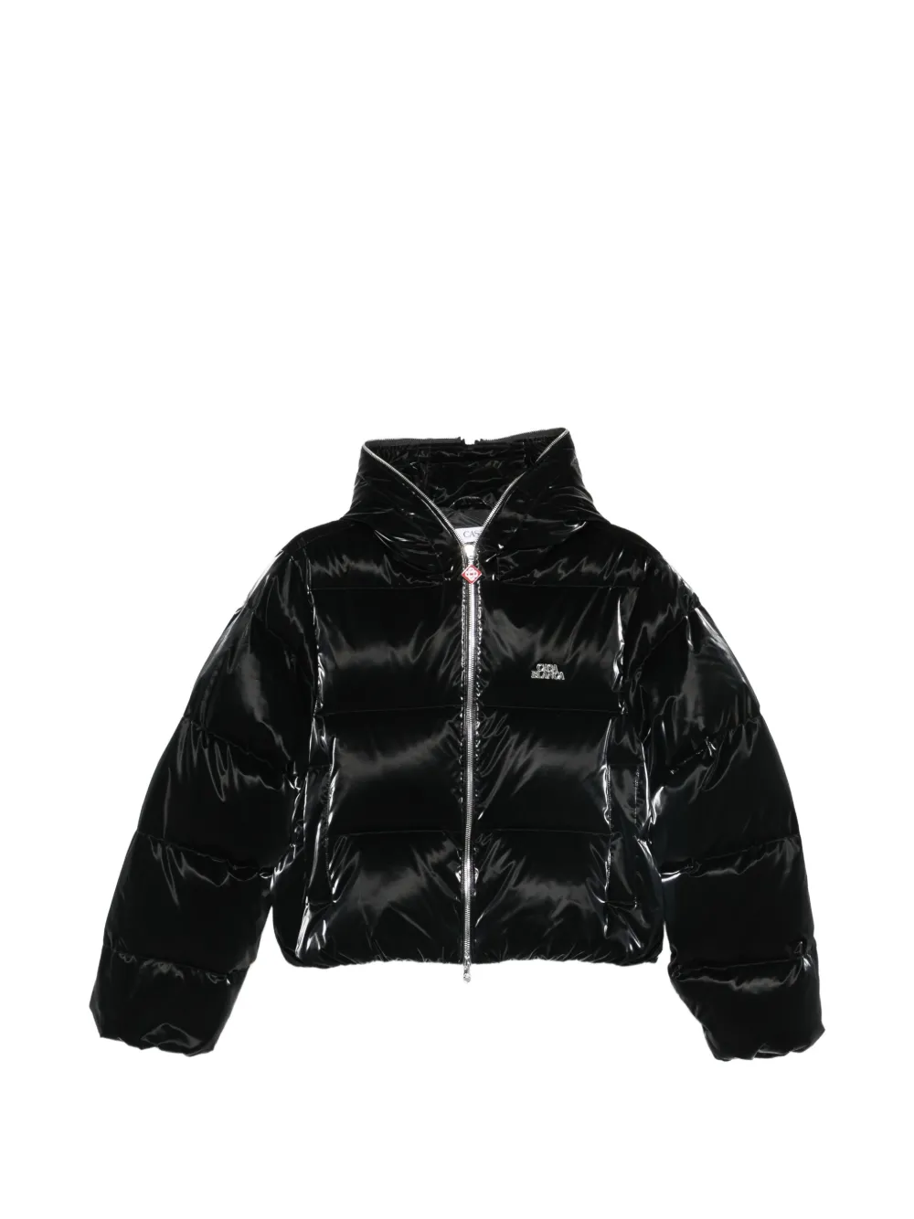 Casablanca quilted hooded jacket - Schwarz