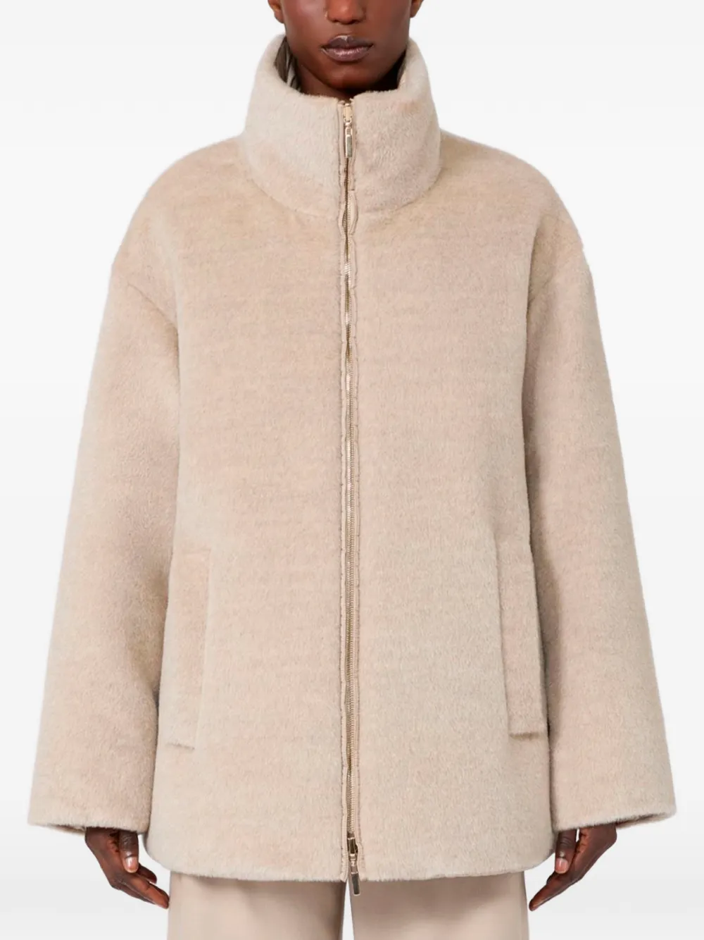 Max Mara reversible padded coat Beige