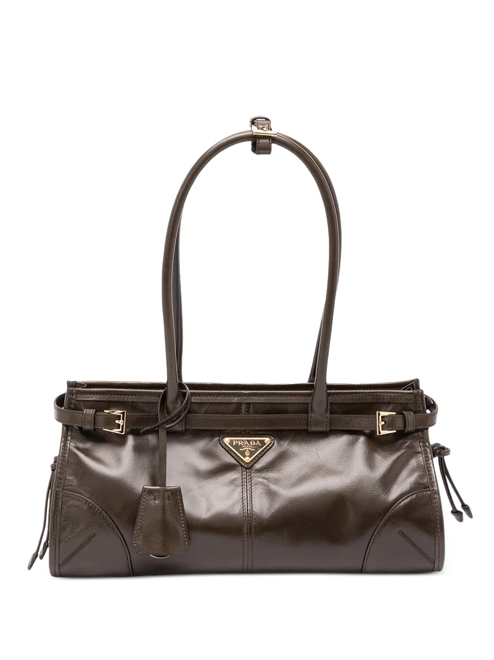 Prada Bonnie medium leather bag - Verde