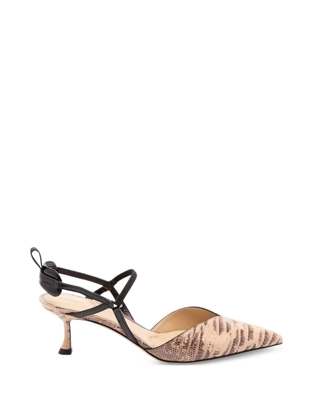 FENDI Very Colibrì tegu-print pumps - Toni neutri