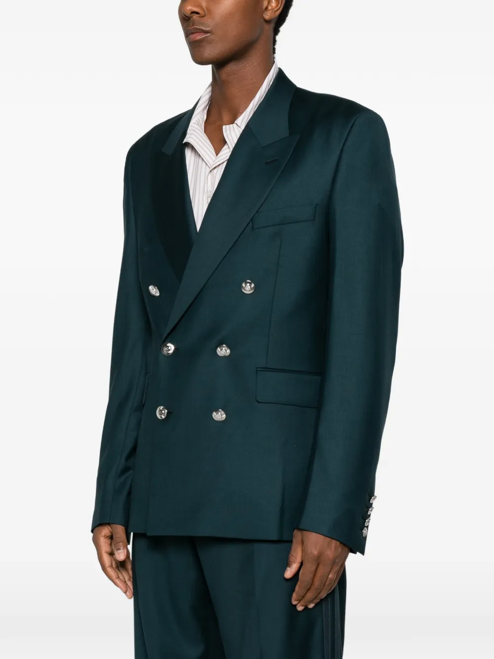 Casablanca double-breasted buttoned blazer Groen