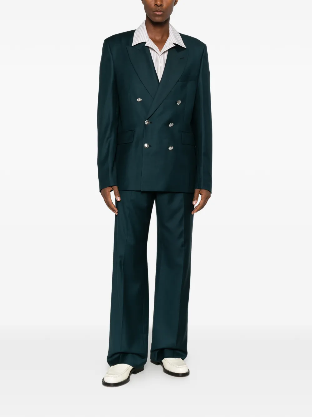 Casablanca double-breasted buttoned blazer Groen