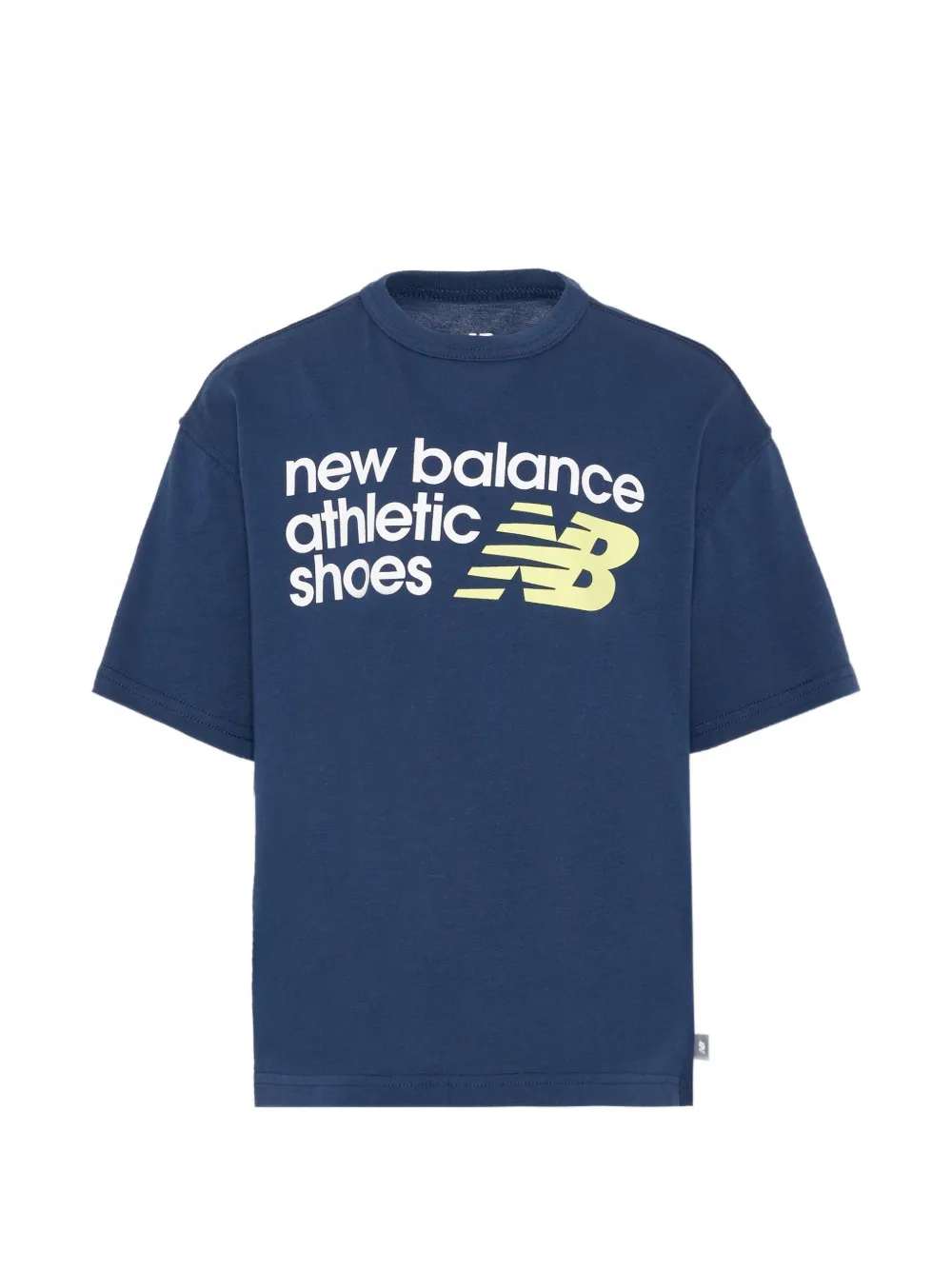New Balance Kids logo-print cotton T-shirt - Blu