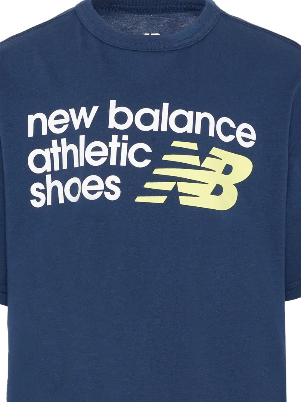 New Balance Kids Katoenen T-shirt met logoprint Blauw