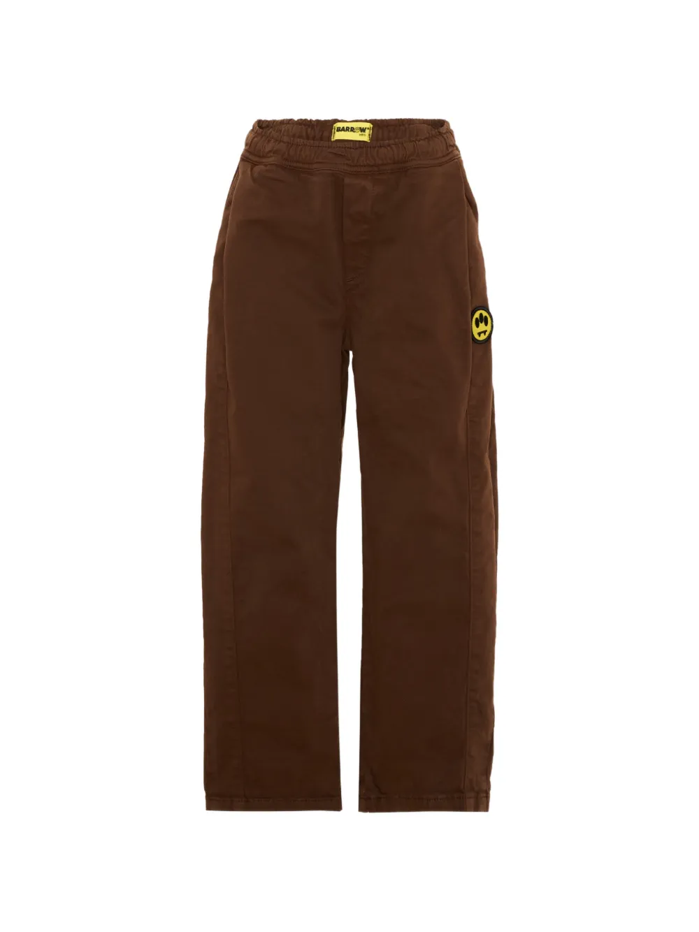 Barrow kids logo-patch trousers - Marrone