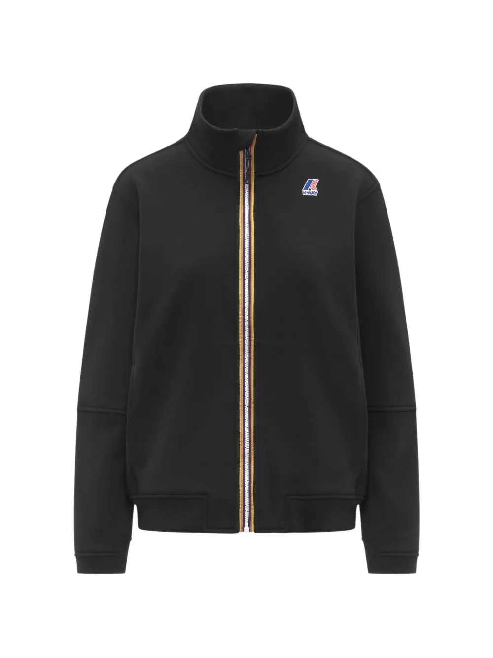 K-way Pepin High-neck Zip-up Sweatshirt In Black