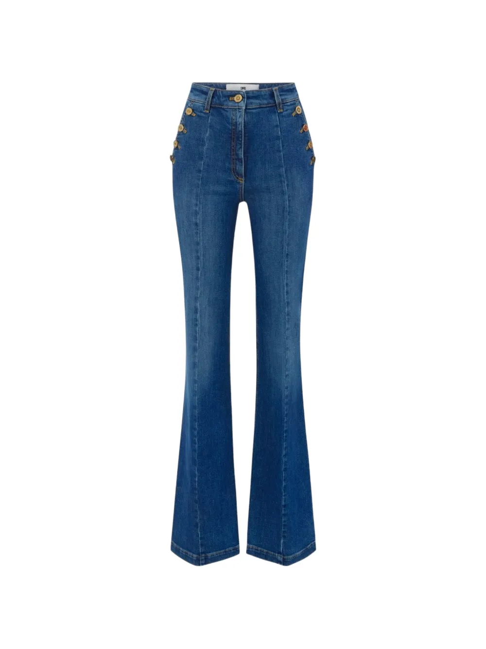 Elisabetta Franchi palazzo jeans with row of buttons