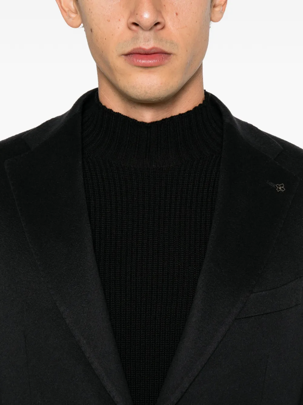 Tagliatore single-breasted notch-lapel blazer Zwart