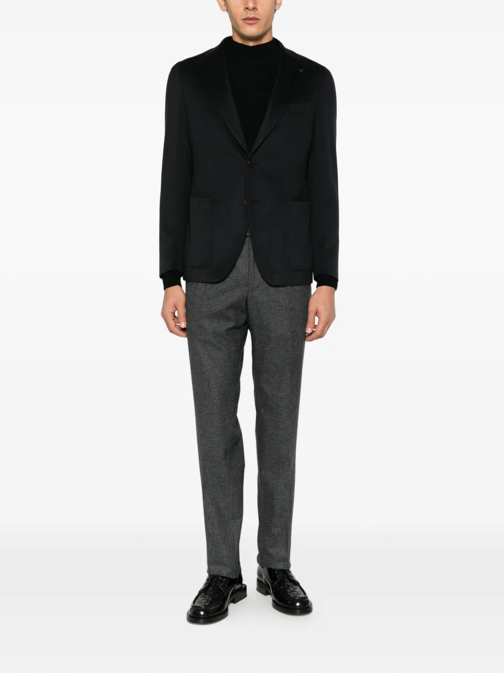 Tagliatore single-breasted notch-lapel blazer Zwart