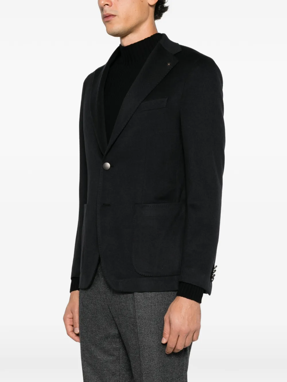 Tagliatore single-breasted notch-lapel blazer Zwart