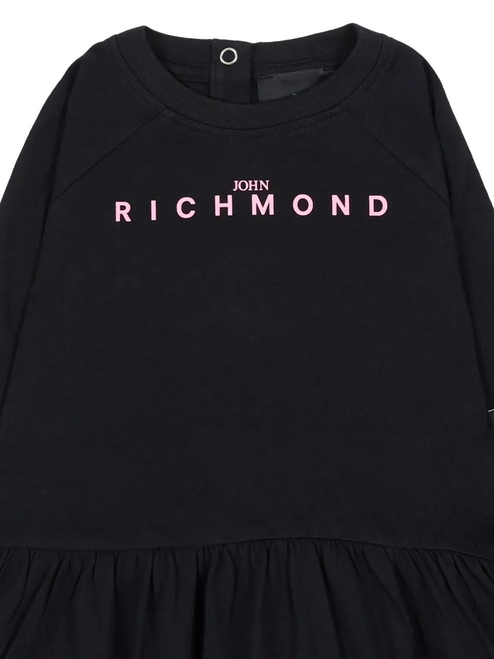 John Richmond Junior Jurk met logoprint Zwart