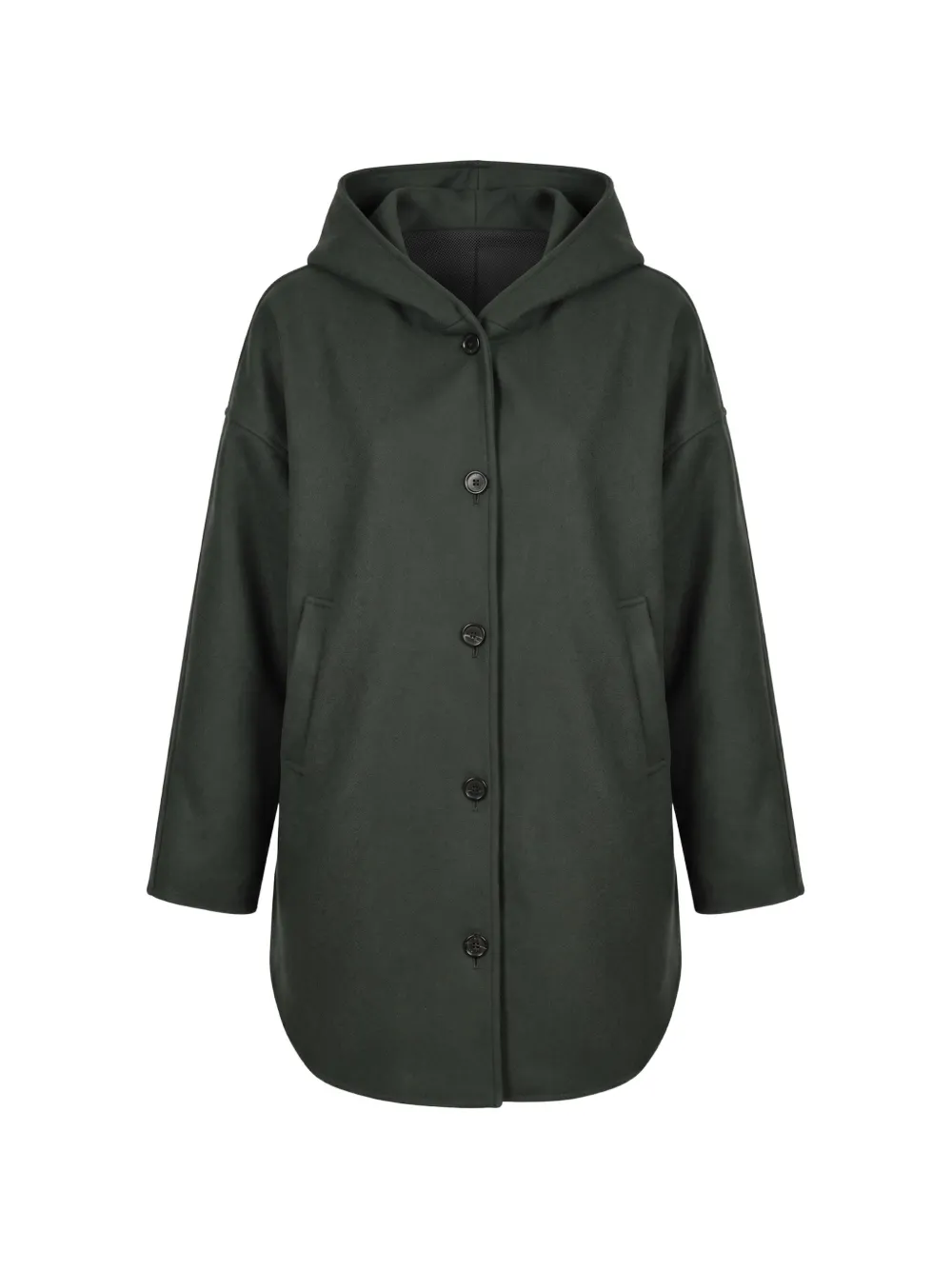 'S Max Mara hooded curved-hem coat