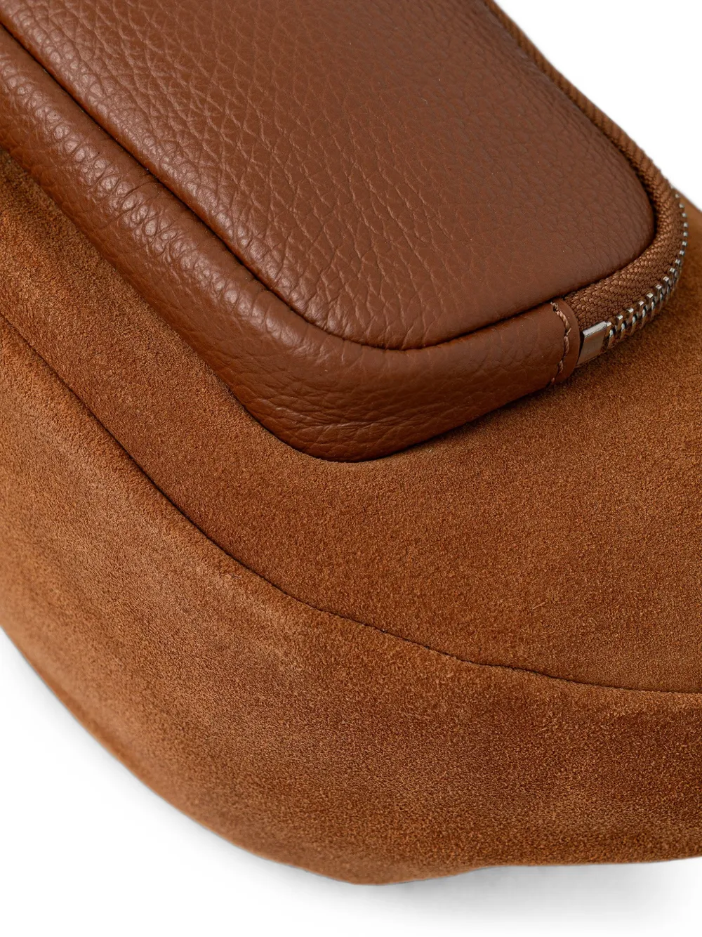 Coccinelle Smart To Go crossbodytas met suède vlakken Bruin