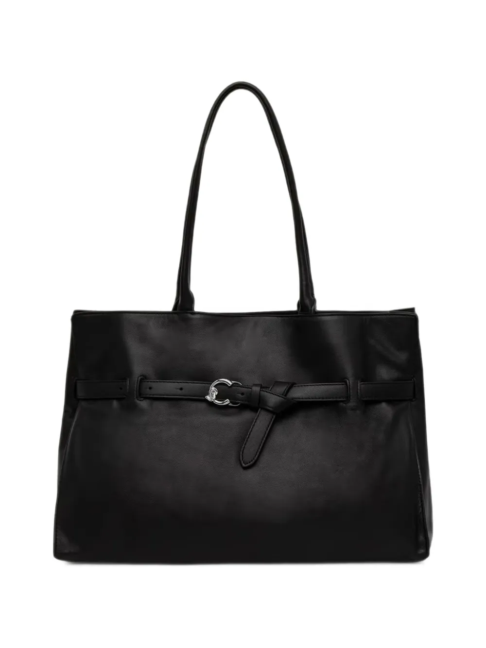 Coccinelle buckled calf leather tote bag
