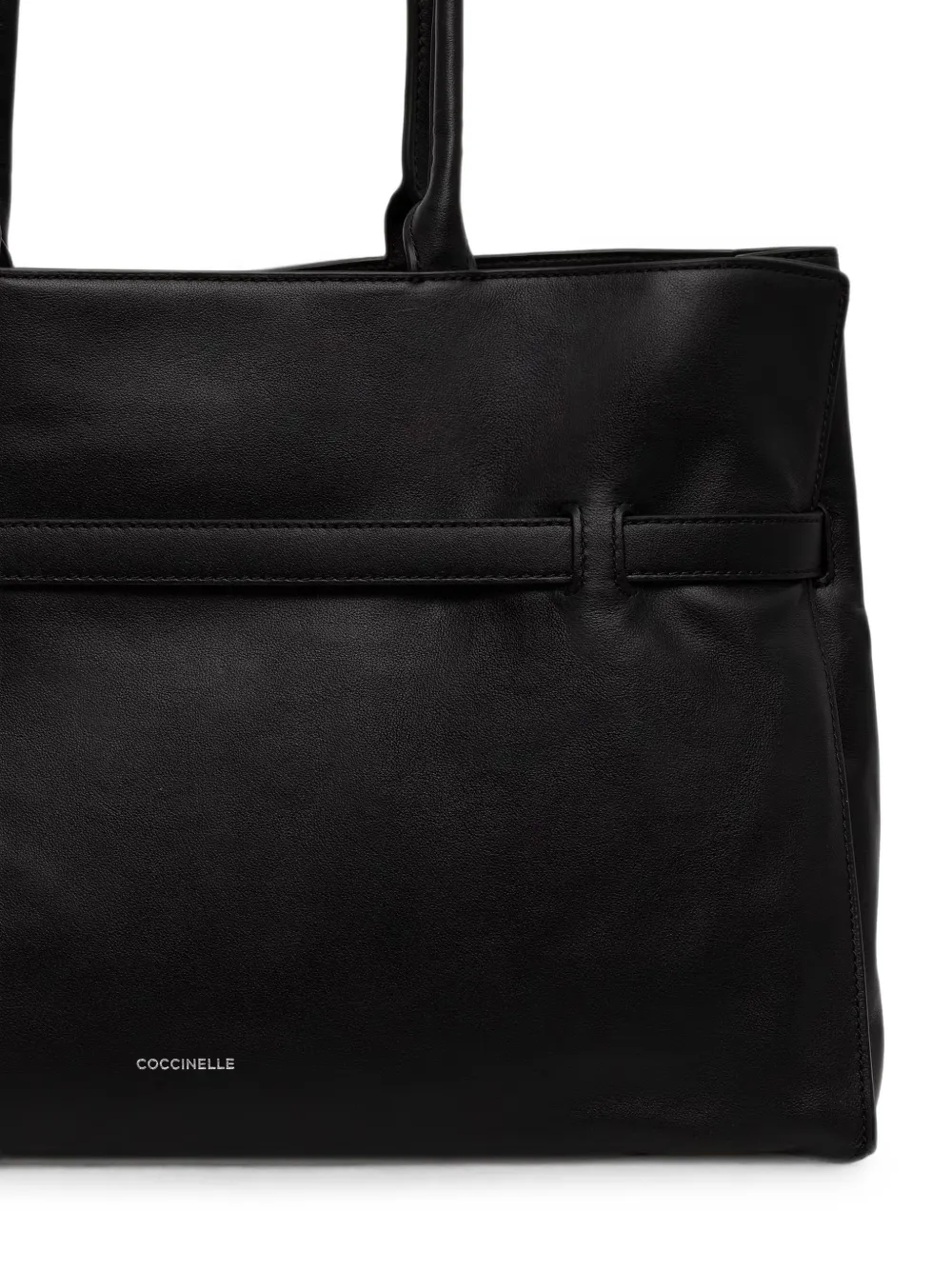 Coccinelle Kalfsleren shopper met gesp Zwart